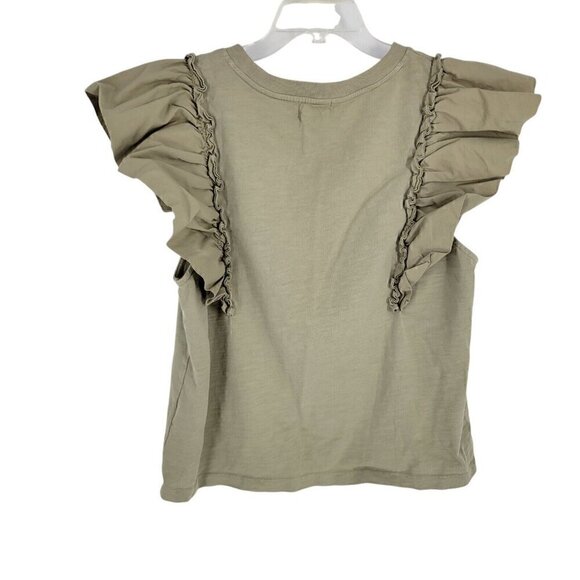 Nation Ltd Para Boxy Tee Moss ruffle large Coquette Romantic feminine demure - Picture 5 of 7